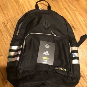 adidas Black Backpack with Iridescent Accents